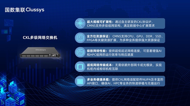 國數集聯發布業界首款CXL多級網絡交換機,IB時代的顛覆者